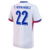 Camiseta de fútbol Francia T. Hernandez 22 Segunda Equipación Euro 2024 - Hombre